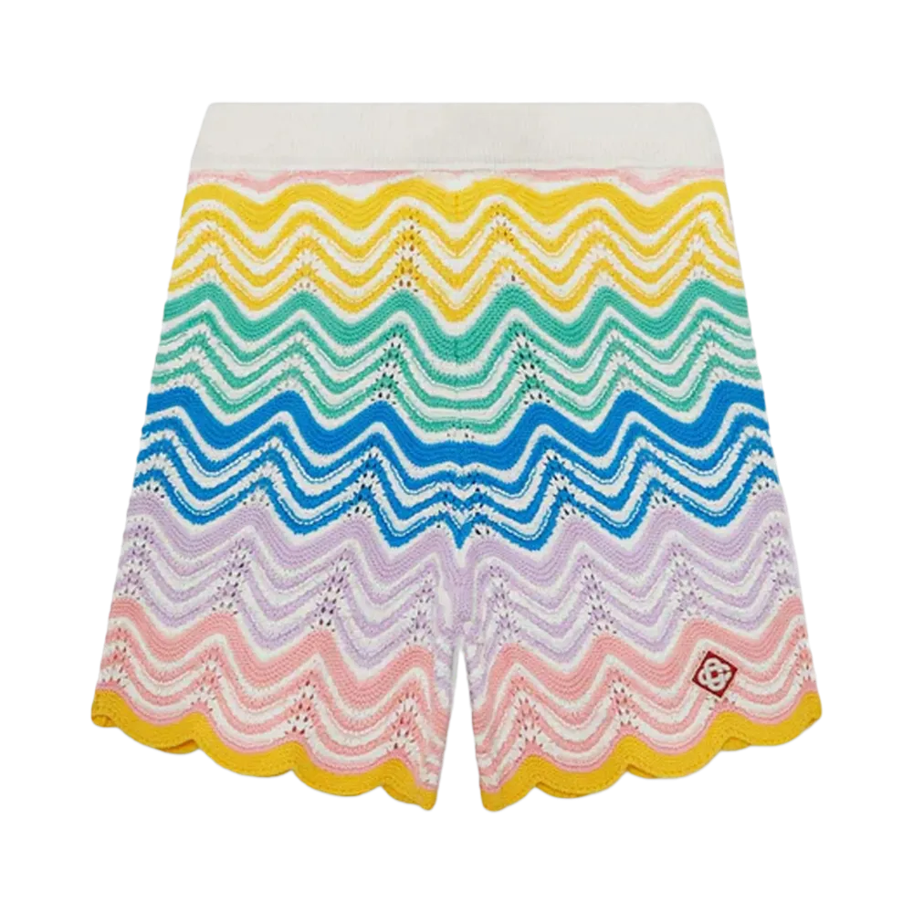 Casablanca Gradient Wave Knit Shorts "Multi"