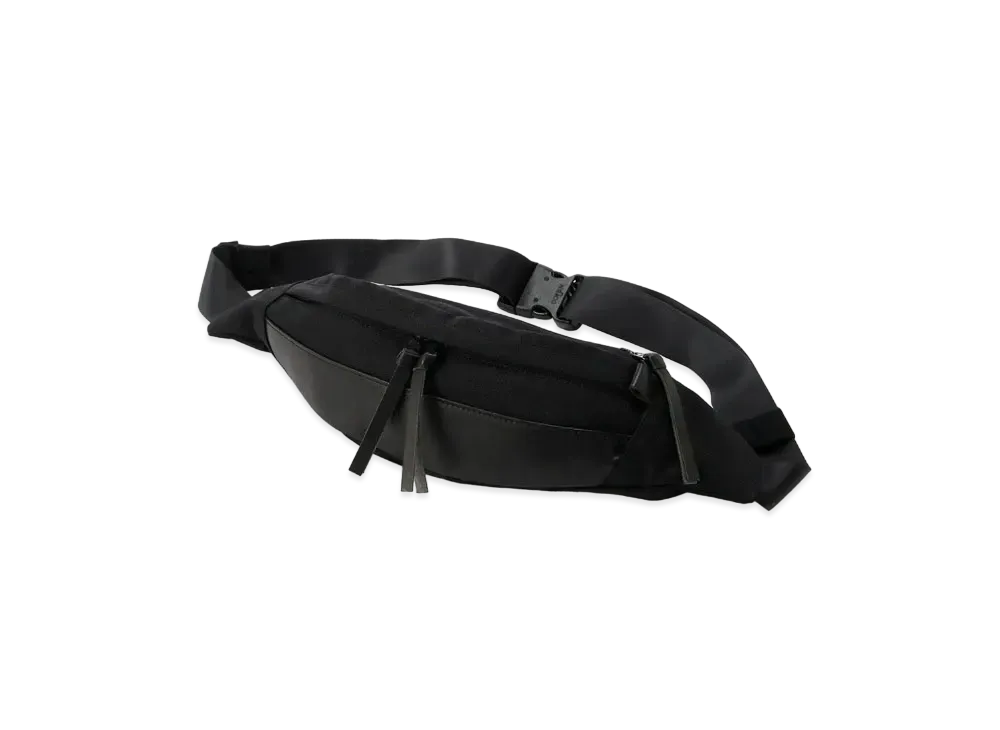 Yohji Yamamoto Y's CORDURA NYLON&OIL LEATHER MINI WAIST POUCH "Black"
