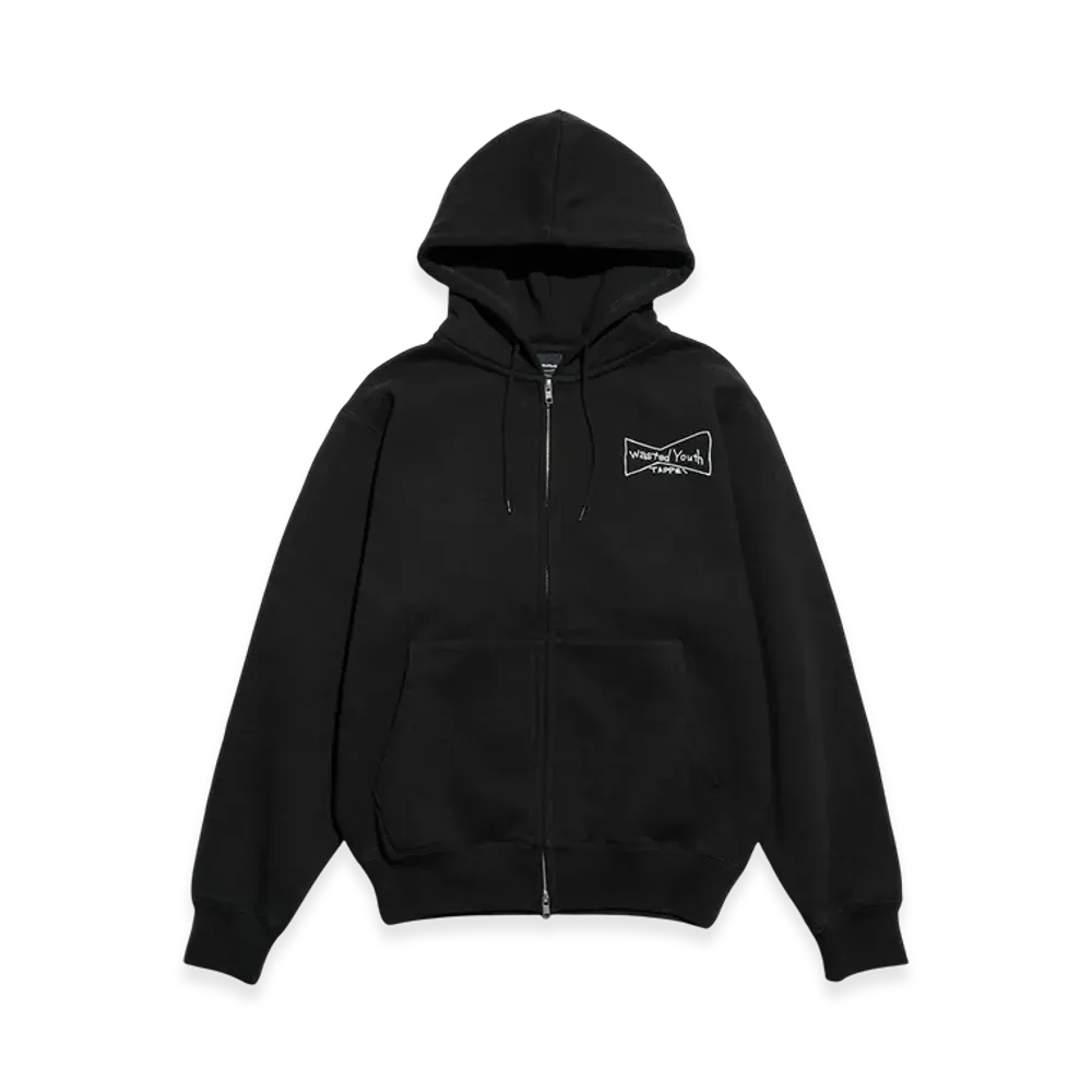 Wasted Youth x Tappei Zip Sweat Hoodie "Black"