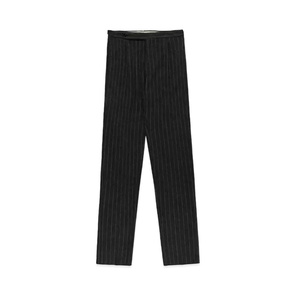 Aime Leon Dore x Drake's Chalkstripe Suit Trouser "Grey"