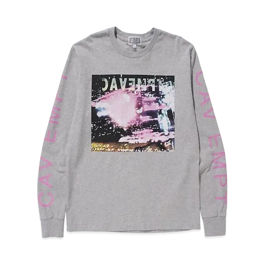 Cav Empt (C.E) PINK NOISE LONG SLEEVE T "Grey"