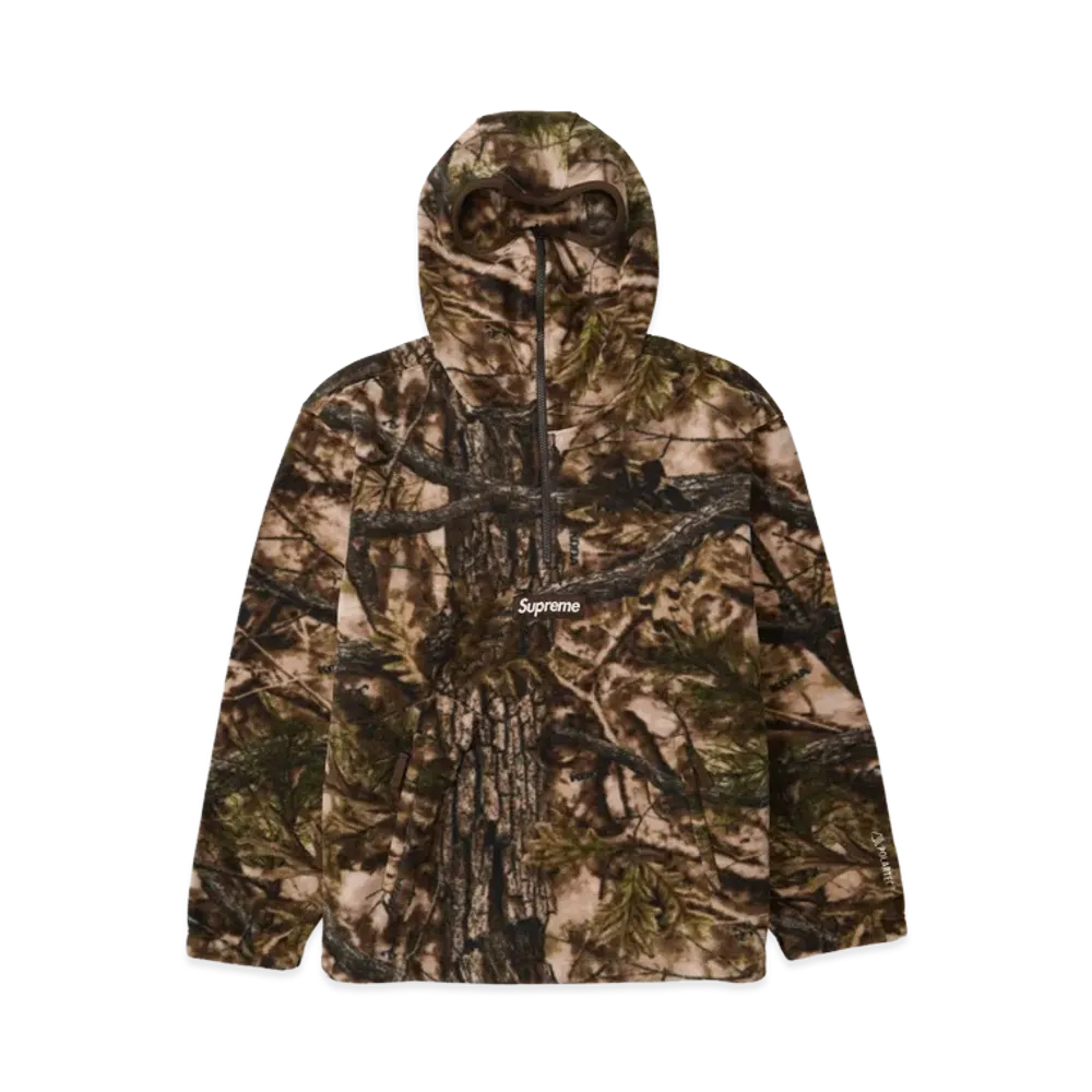 Supreme Polartec Face Mask Half Zip Hooded Sweatshirt "Tree Camo"