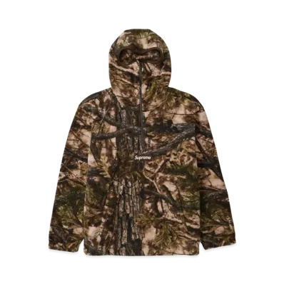 Supreme Polartec Face Mask Half Zip Hooded Sweatshirt "Tree Camo"