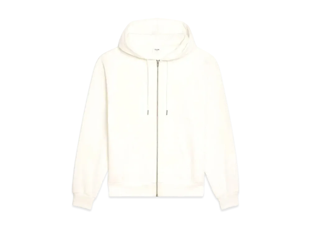 CELINE Loose Sweatshirt / Cotton Fleece "Off White/Black"