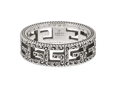 GUCCI Silver Ring With Square G