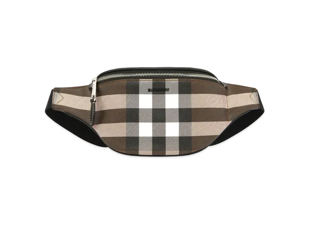 Burberry Mini Check & Leather Bam Bag "Dark Barch Brown"