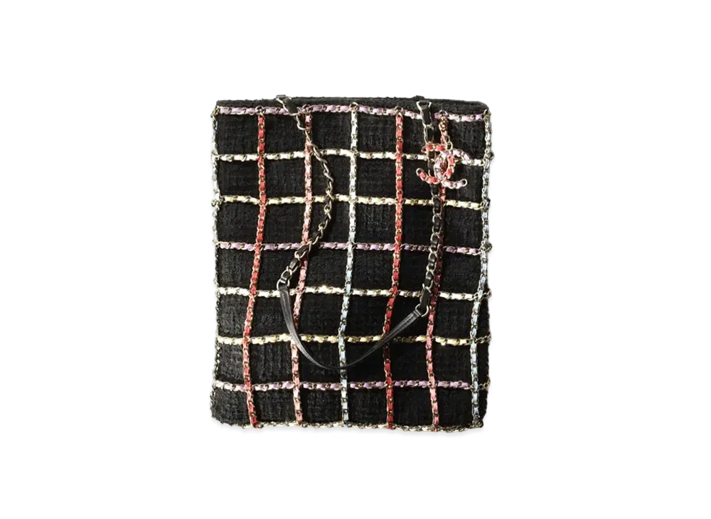 CHANEL Shopping Bag Tweed "Black/Multicolor"