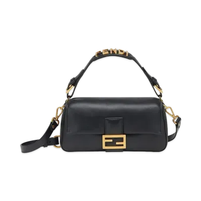 FENDI Baguette Nappa Leather Bag "Black"