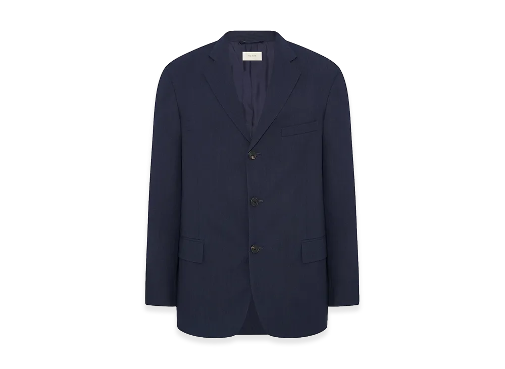 The Row Poe Virgin Wool Jacket "Navy"