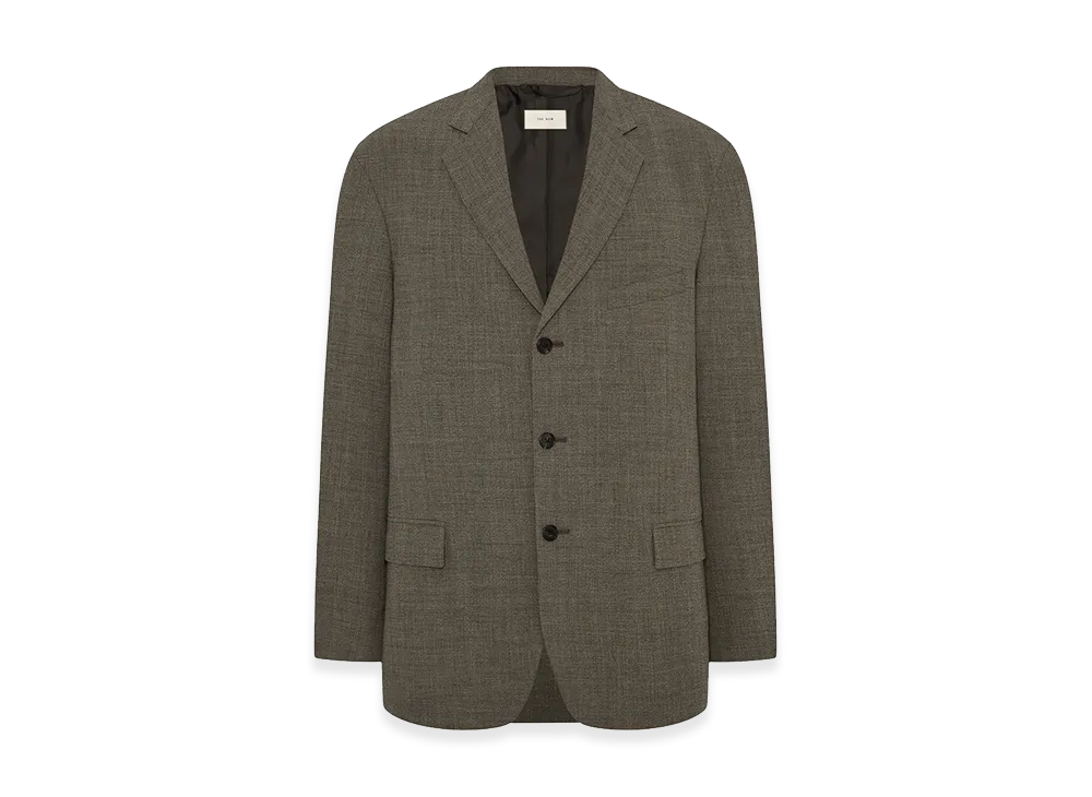 The Row Poe Wool Jacket "Basalt Beach"