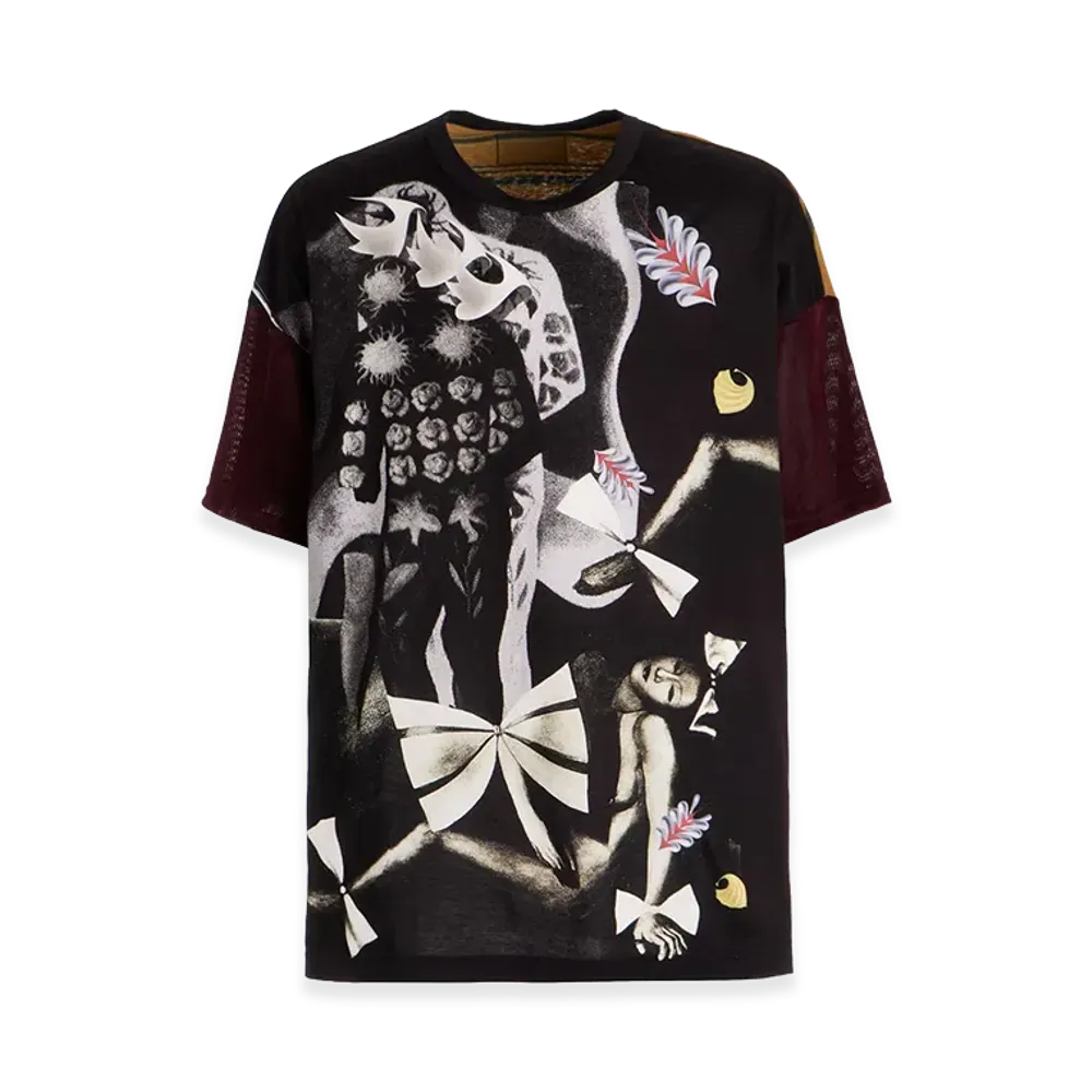 Ground Y x Taro Okamoto Patchwork T-shirts Collage Type:A "Brown"