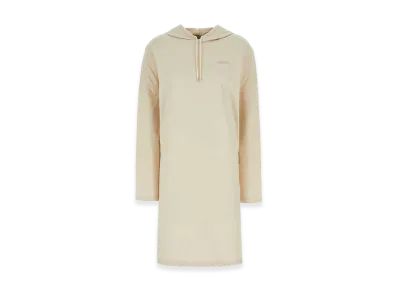PRADA Women's Cream Stretch Cotton Sweatshirt Dress "Beige"