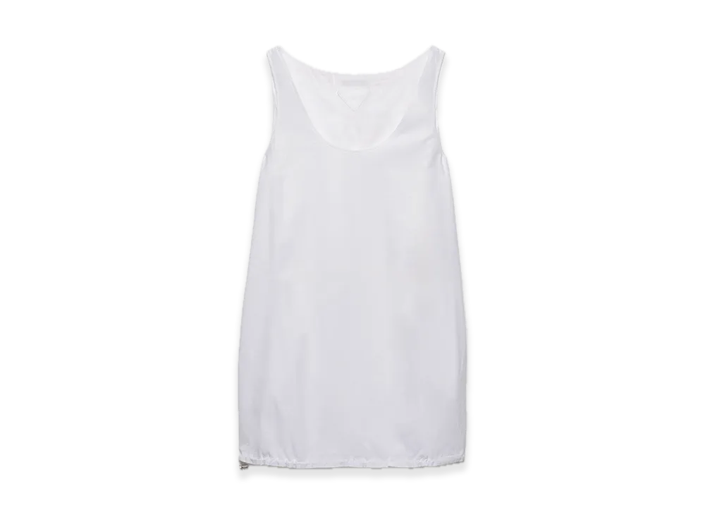 PRADA Reversible Cotton Jersey x Re-Nylon Minidress "White"