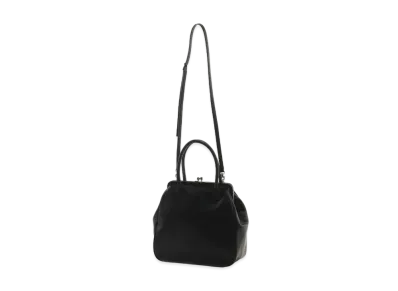Yohji Yamamoto Y's SEMI GLOSS LEATHER CLASP HANDBAG "Black"