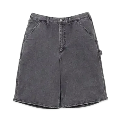 BEAMS Monster Stretch Denim Painter Shorts "UsedBlack"