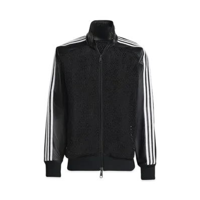 adidas x Jeremy Scott Faux Leather Mesh Track Top "Black"
