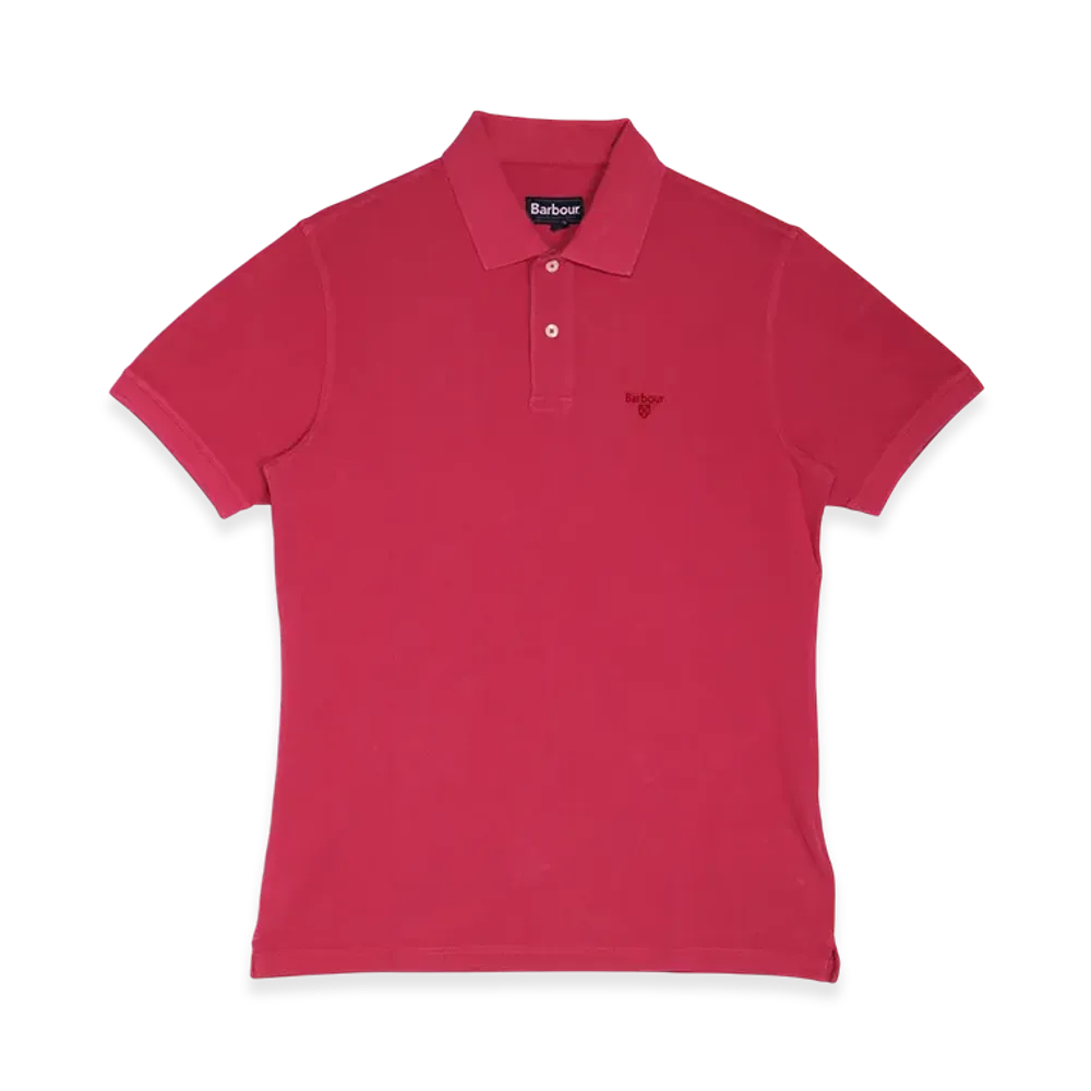 Barbour Washed Sport Polo Shirt "Fuchsia"