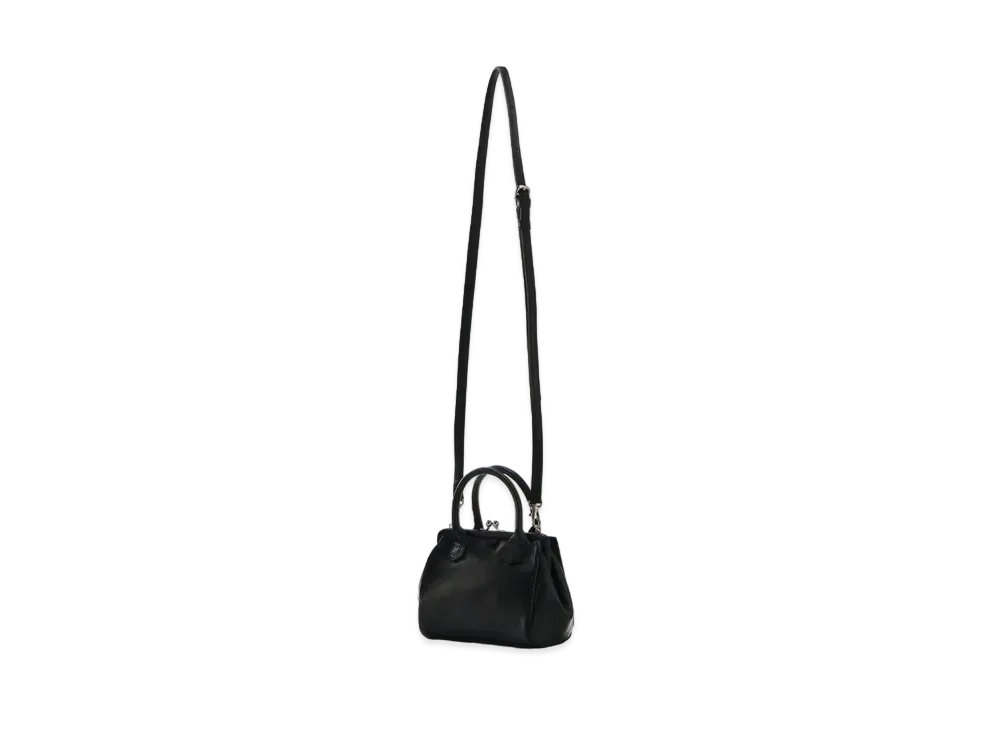 Yohji Yamamoto Y's MEDIUM GLOSS LEATHER MINI CLASP POCHETTE "Black"