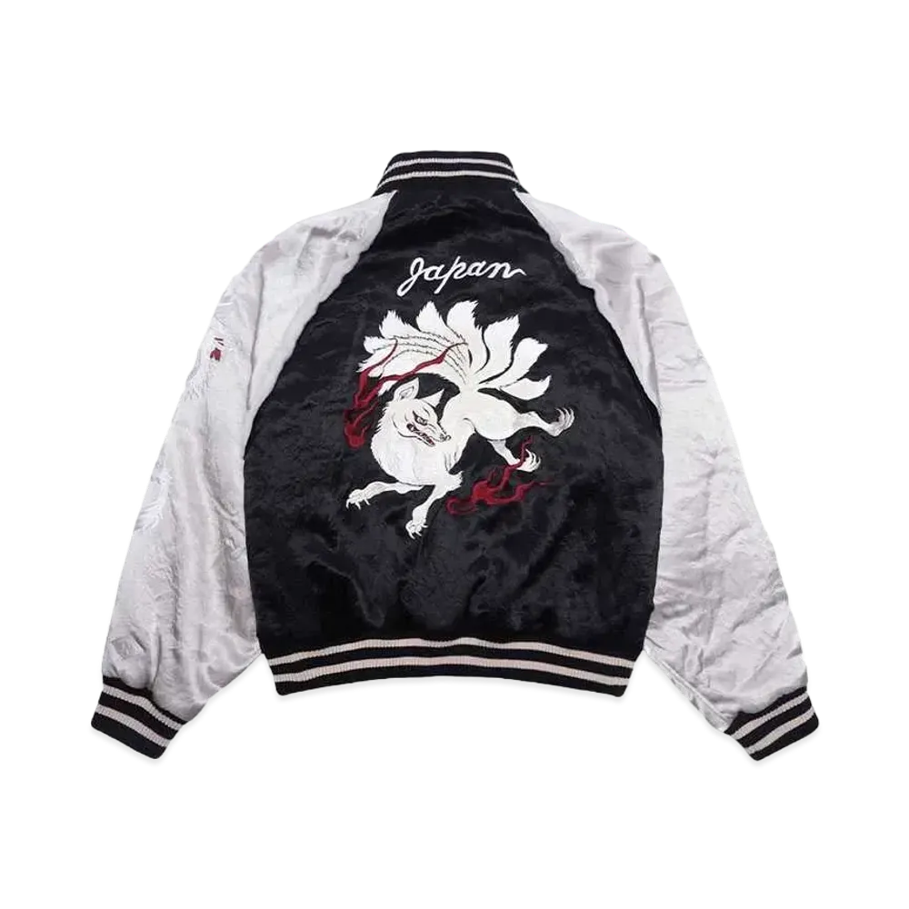 el conductorH FOX EMBROIDERED SATIN SOURVENIR JKT "BLACK"