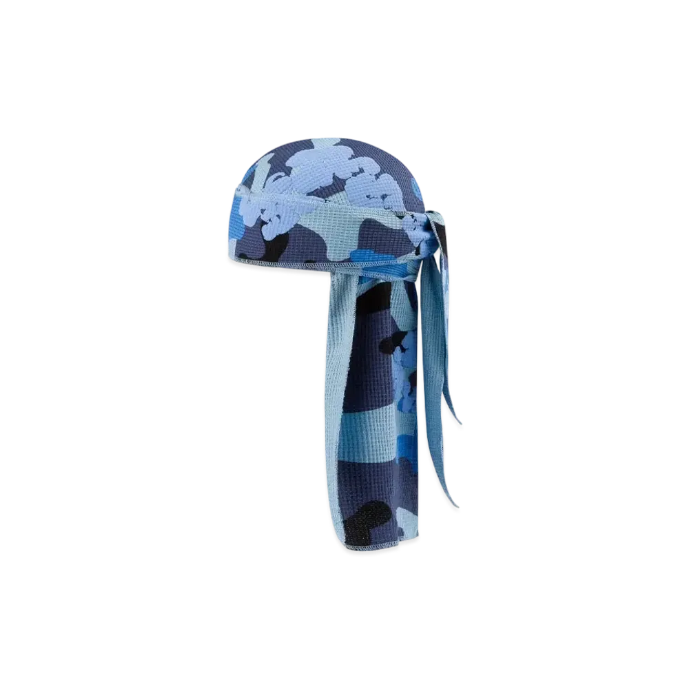 DENIM TEARS Blue Camo Cotton Wreath Durag "Blue Camo"