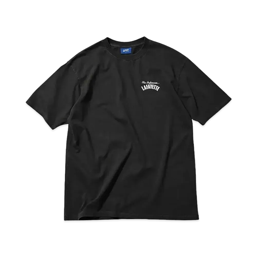 LFYT PIGMENT DYED INFAMOUS LOGO TEE "BLACK"