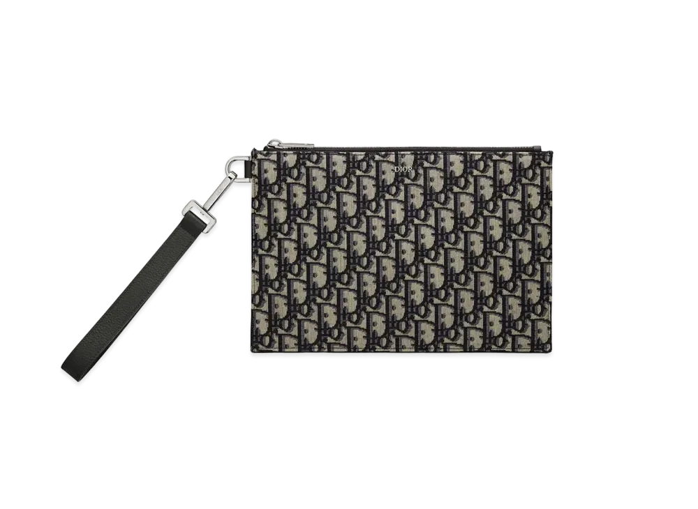 Dior A5 Pouch Beige & Black 'Dior Oblique' Jacquard "Beige"