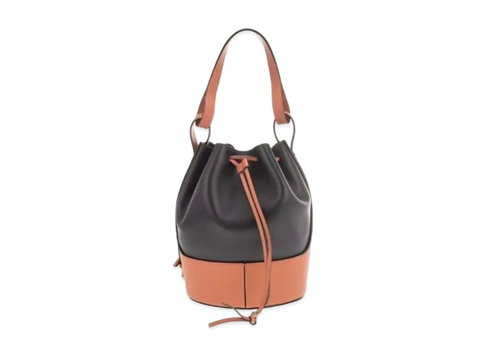 LOEWE Balloon Bag In Nappa Calfskin "Black / Tan"