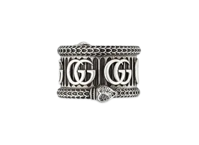 GUCCI Silver Ring With Double G