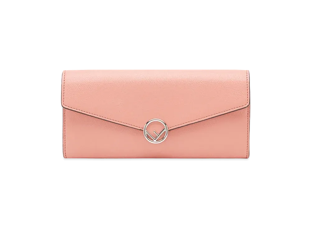 FENDI Continental Purse Leather Wallet "Pink"