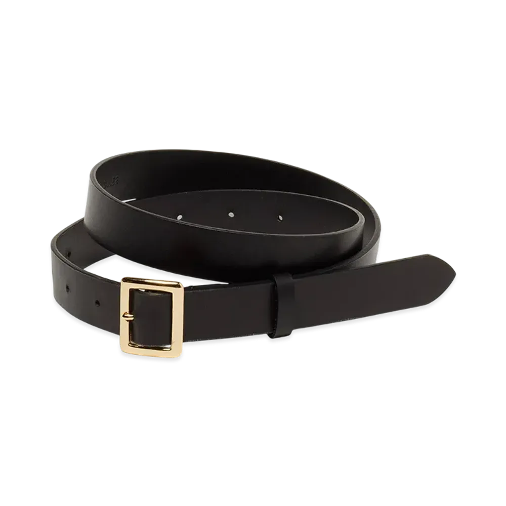 AURALEE Square Buckle Belt "Black"
