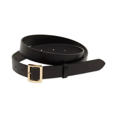 AURALEE Square Buckle Belt "Black"