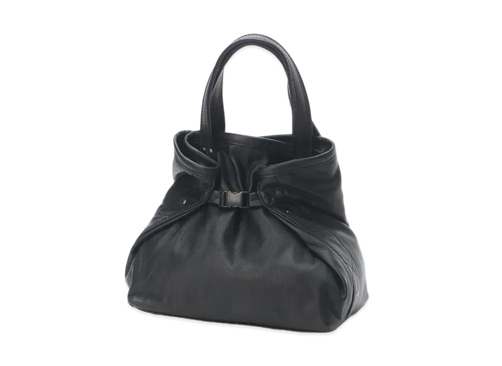 Yohji Yamamoto GARMENT LEATHER LUNCH BAG "Black"