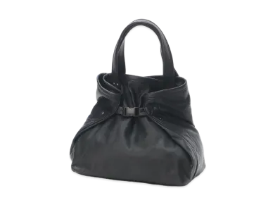 Yohji Yamamoto GARMENT LEATHER LUNCH BAG "Black"
