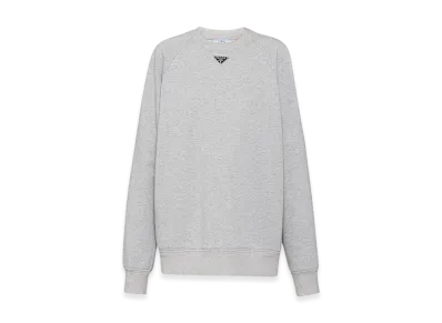 PRADA Women's Long-Sleeved Cotton Sweatshirt "Grey"
