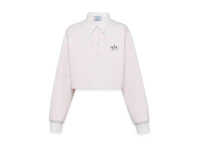 PRADA Women's Jersey Polo Shirt "Cyclamen"