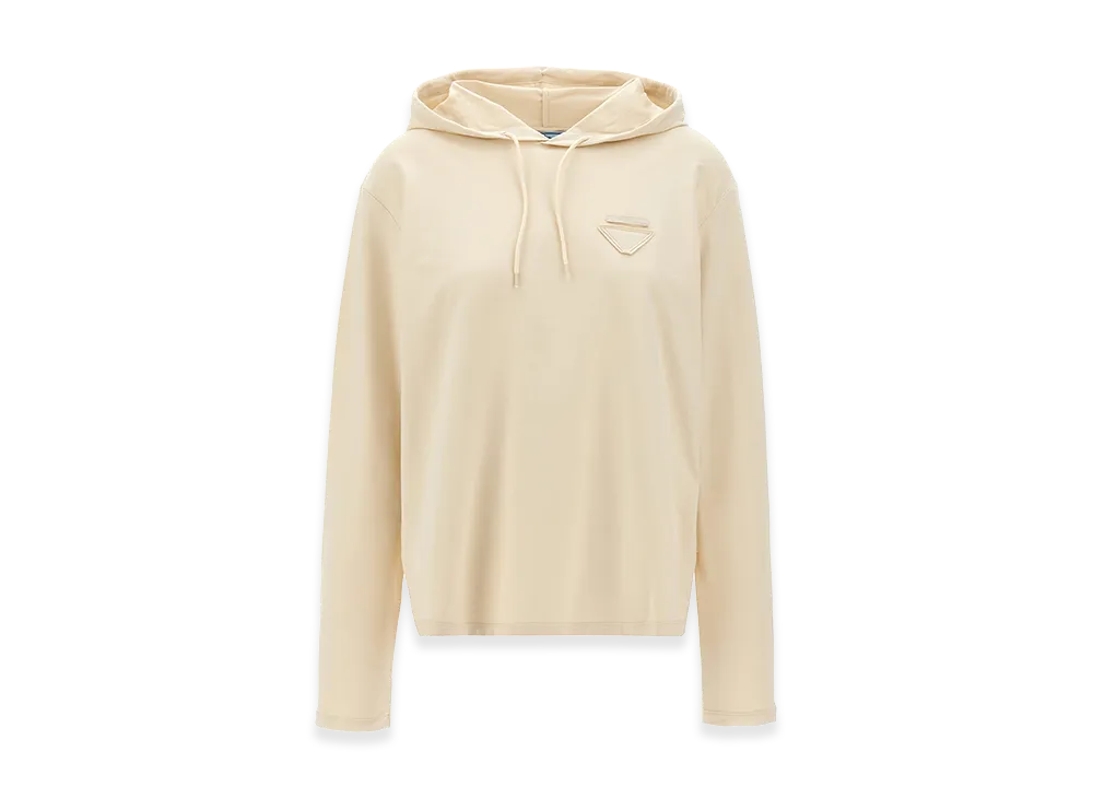 PRADA Women's Logo Hoodie "Beige"