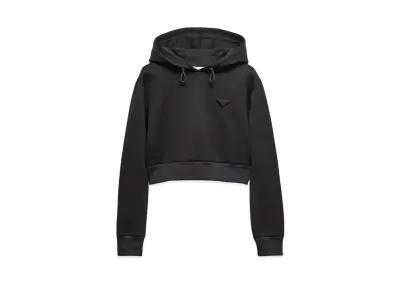 PRADA Women's Cropped Hoodie "Black"