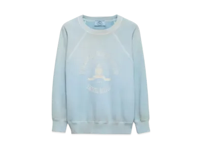 PRADA Women's Cotton Crew-Neck Sweatshirt "Light Blue"