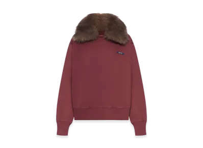 PRADA Women's Cotton Sweatshirt "Burgundy"