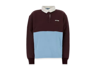 PRADA Women's Two-Tone Cotton Oversize Polo Shirt "Multicoloured"