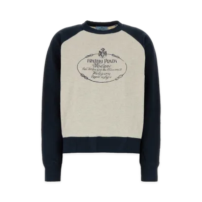 PRADA Women's Sweatshirt "Naturale/Navy"