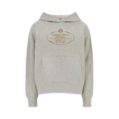 PRADA Women's Cotton Reversible Sweatshirt "Marmo/Gray"