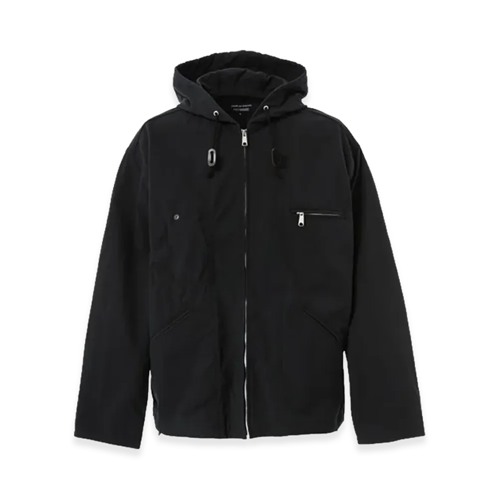 COMME des GARCONS HOMME Nylon OX Over Dye Foody Jacket "Black"