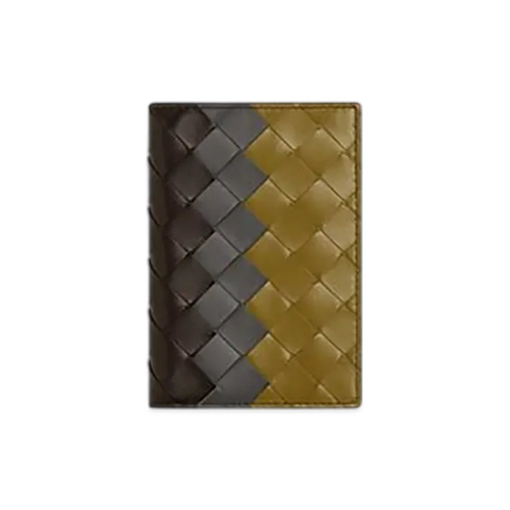 Bottega Veneta Intrecciato Passport Case "Fondente/Lapiri/Limonite"