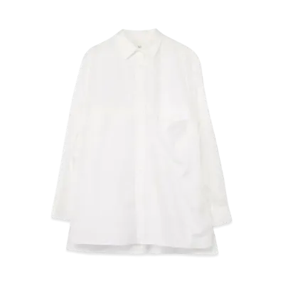 Yohji Yamamoto Y's BROAD LEFT FLAP POKET BLOUSE "White"