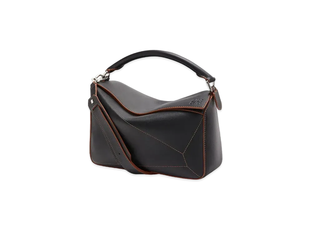 LOEWE Puzzle Soft Bag In Nappa Calfskin "Black"