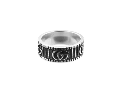 GUCCI Silver Ring With Double G
