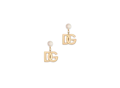 Dolce&Gabbana Earrings With DG Logo And Pearls "Gold"