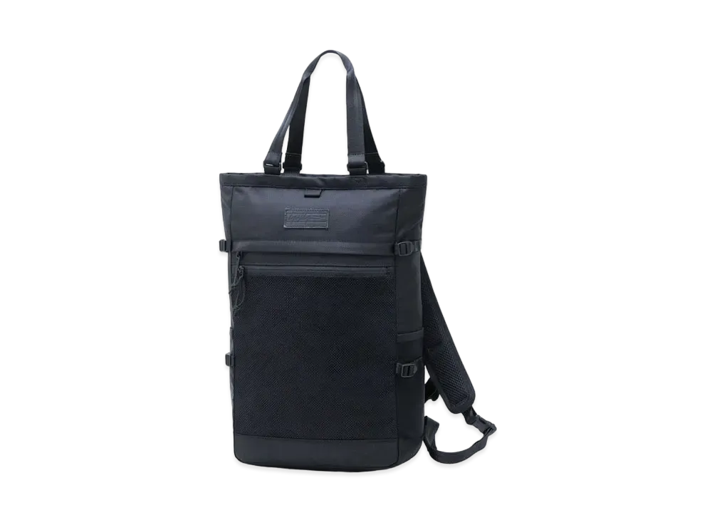 Yohji Yamamoto Pour Homme NEW ERA 1680/BLACK PE EXPLORER TOTE BAG YY LEATHER PATCH "Black"