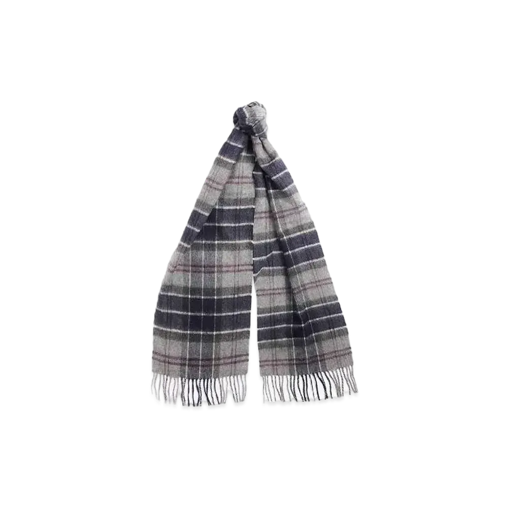 Barbour Wool / Cashmere Tartan Scarf "D Gray"